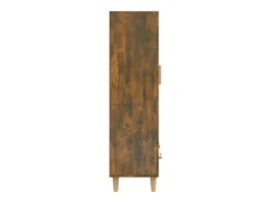 Aparador de madera contrachapada roble ahumado 70x31x115 cm