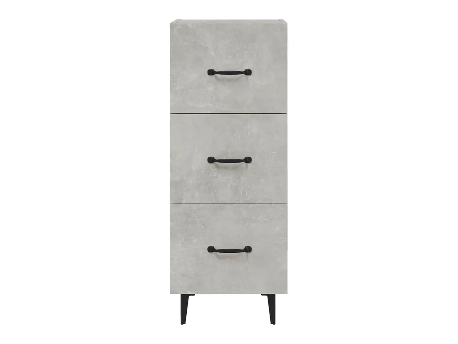 Aparador de madera contrachapada gris hormigón 34,5x34x90 cm ES72121