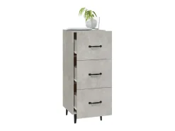 Aparador de madera contrachapada gris hormigón 34,5x34x90 cm ES72121