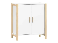 Aparador de madera contrachapada blanco 62x38x70 cm ES43166