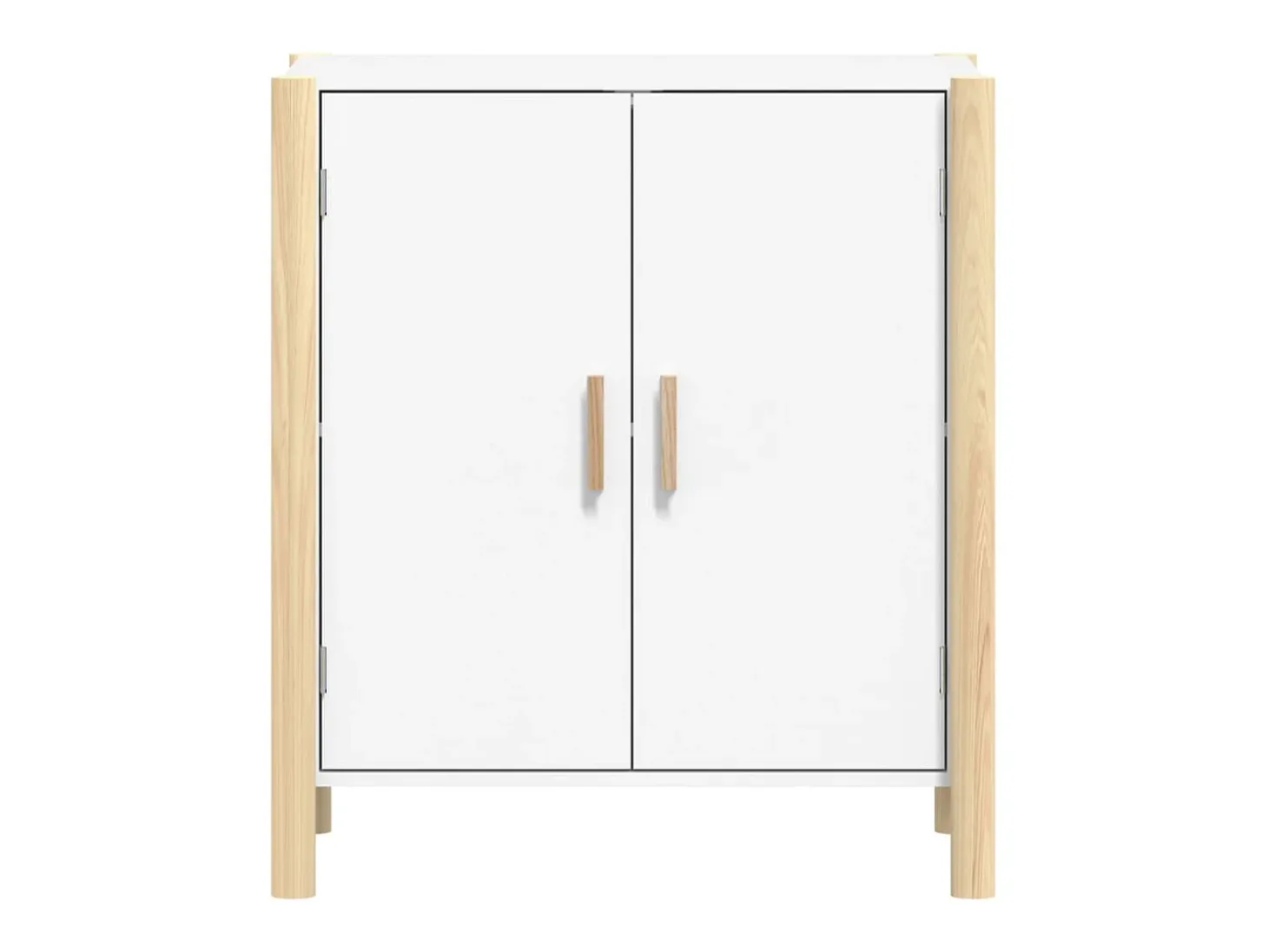 Aparador de madera contrachapada blanco 62x38x70 cm ES43166