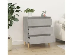 Aparador de madera contrachapada gris hormigón 60x35x70 cm ES57550