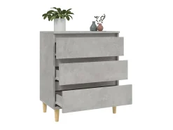 Aparador de madera contrachapada gris hormigón 60x35x70 cm ES57550