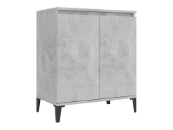 Aparador de madera contrachapada gris hormigón 60x35x70 cm