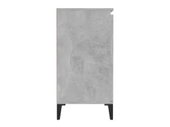 Aparador de madera contrachapada gris hormigón 60x35x70 cm