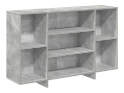 Aparador de madera contrachapada gris hormigón 120x30x75 cm