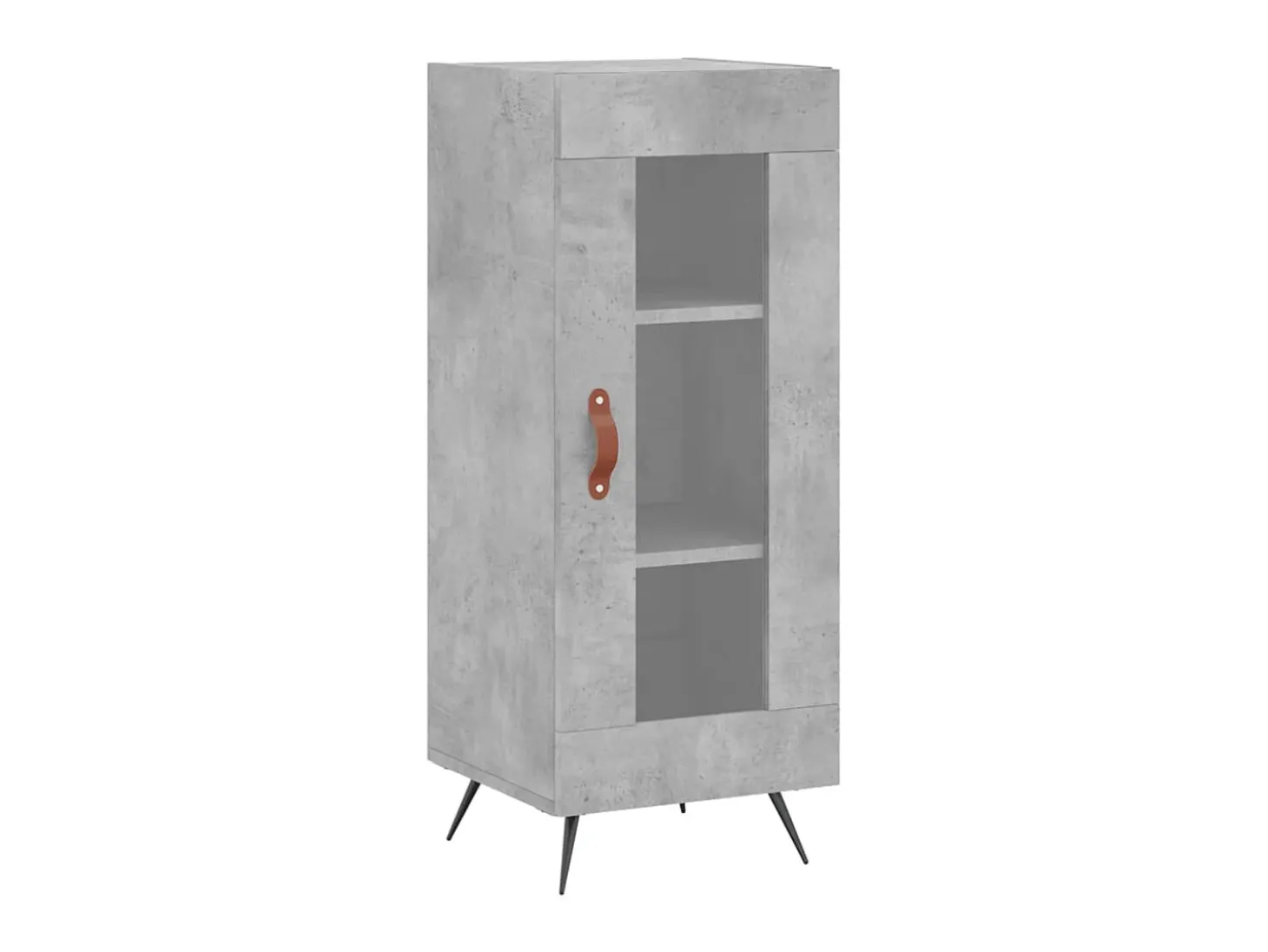 Aparador de madera contrachapada gris hormigón 34,5x34x180 cm ES94174