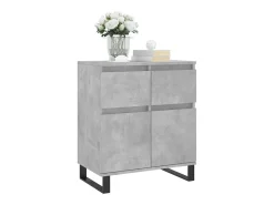 Aparador de madera contrachapada gris hormigón 60x35x70 cm