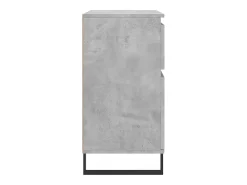 Aparador de madera contrachapada gris hormigón 60x35x70 cm