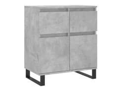 Aparador de madera contrachapada gris hormigón 60x35x70 cm