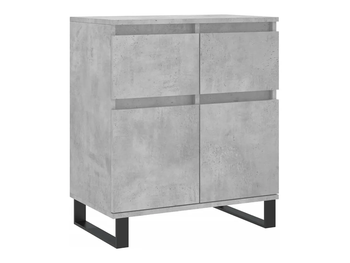 Aparador de madera contrachapada gris hormigón 60x35x70 cm