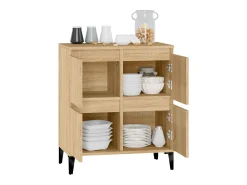Aparador de madera contrachapada roble Sonoma 60x35x70 cm