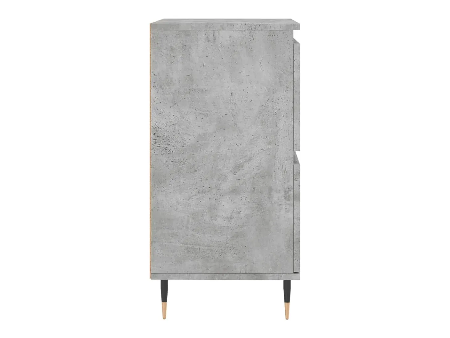 Aparador de madera contrachapada gris hormigón 60x35x70 cm