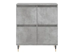 Aparador de madera contrachapada gris hormigón 60x35x70 cm
