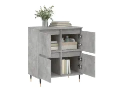 Aparador de madera contrachapada gris hormigón 60x35x70 cm