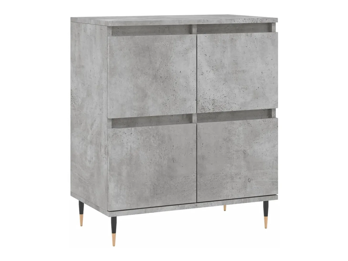 Aparador de madera contrachapada gris hormigón 60x35x70 cm