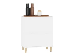 Aparador de madera contrachapada blanco 60x35x70 cm ES19399