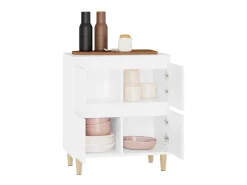 Aparador de madera contrachapada blanco 60x35x70 cm ES19399