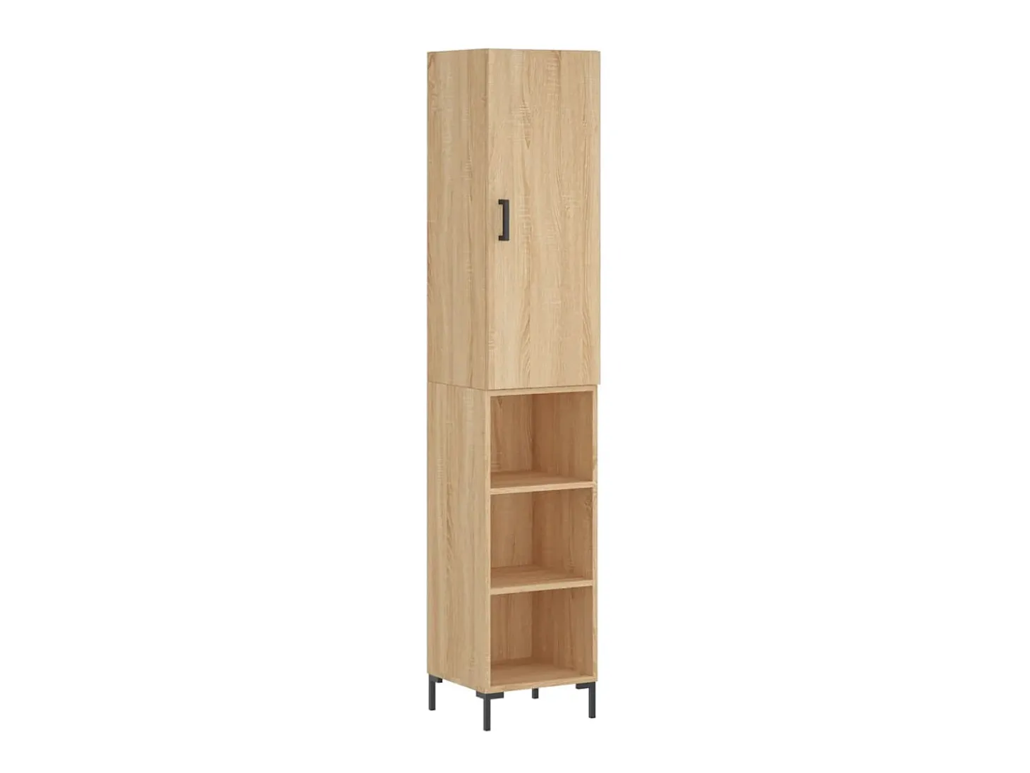 Aparador de madera contrachapada roble Sonoma 34,5x34x180 cm ES54872