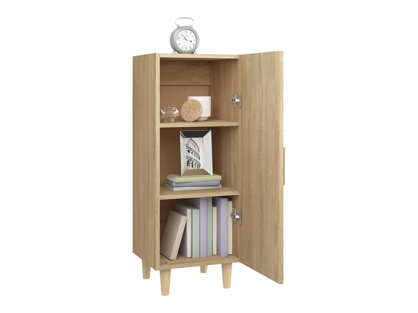Aparador de madera contrachapada roble Sonoma 34,5x34x90 cm ES76795