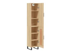 Aparador de madera contrachapada roble Sonoma 34,5x34x180 cm