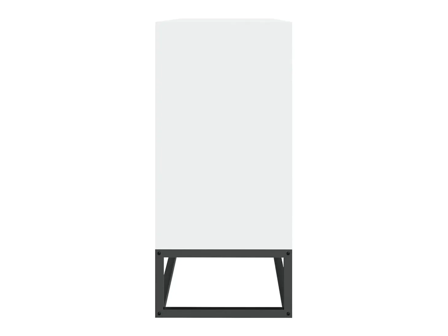 Aparador de madera contrachapada blanco 105x30x65 cm