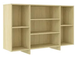 Aparador de madera contrachapada roble Sonoma 120x30x75 cm