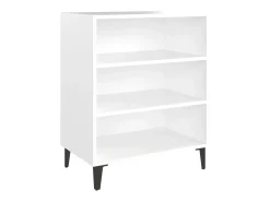 Aparador de madera contrachapada blanco 57x35x70 cm