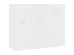 Aparador de madera contrachapada blanco 88x30x70 cm ES29871