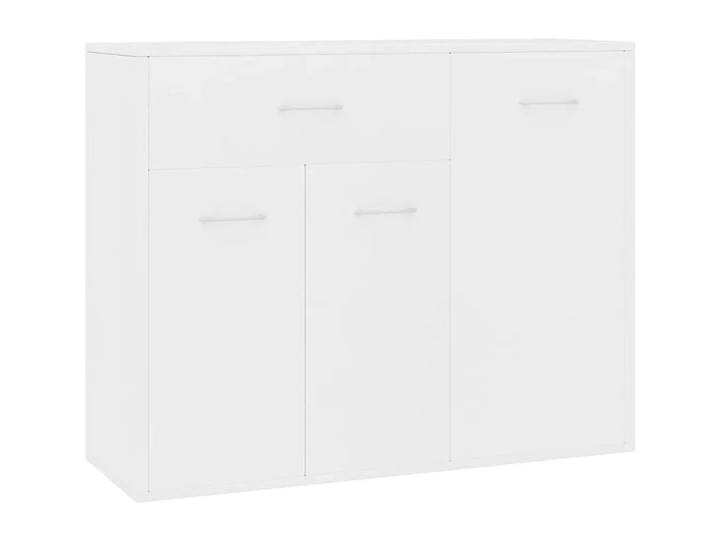Aparador de madera contrachapada blanco 88x30x70 cm ES29871