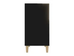 Aparador de madera contrachapada negro 57x35x70 cm ES81000