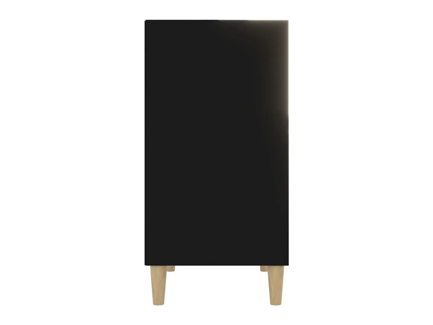 Aparador de madera contrachapada negro 57x35x70 cm ES81000