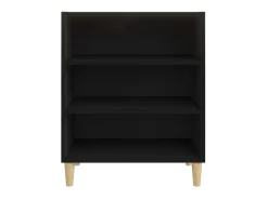Aparador de madera contrachapada negro 57x35x70 cm ES81000