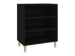 Aparador de madera contrachapada negro 57x35x70 cm ES81000