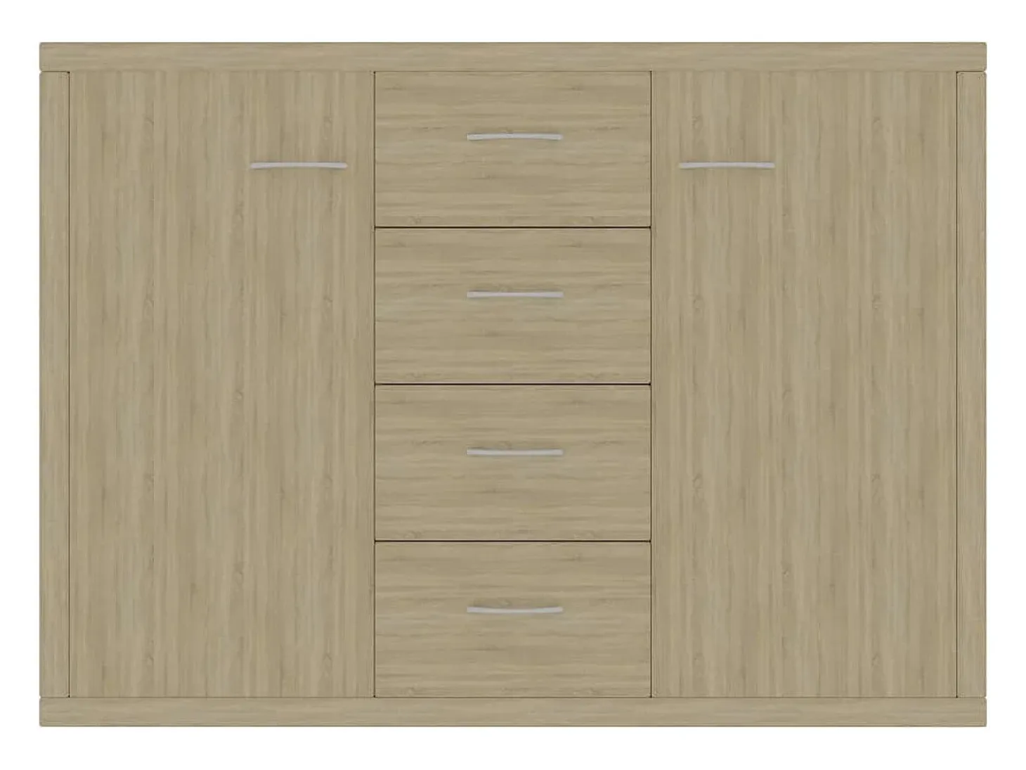 Aparador de madera contrachapada color roble Sonoma 60x30x70 cm