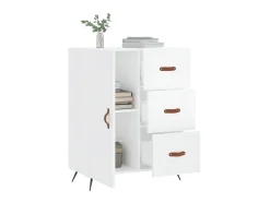 Aparador de madera contrachapada blanco brillante 69,5x34x90 cm ES42882