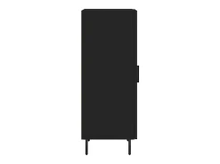 Aparador de madera contrachapada negro 34,5x34x90 cm