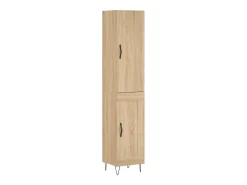 Aparador de madera contrachapada roble Sonoma 34,5x34x180 cm