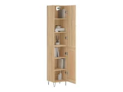 Aparador de madera contrachapada roble Sonoma 34,5x34x180 cm