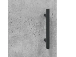 Aparador de madera contrachapada gris hormigón 34,5x34x180 cm