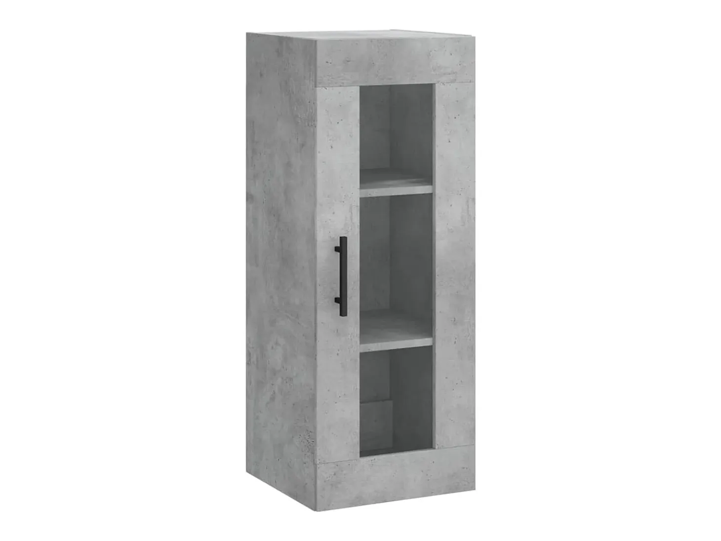 Aparador de madera contrachapada gris hormigón 34,5x34x180 cm