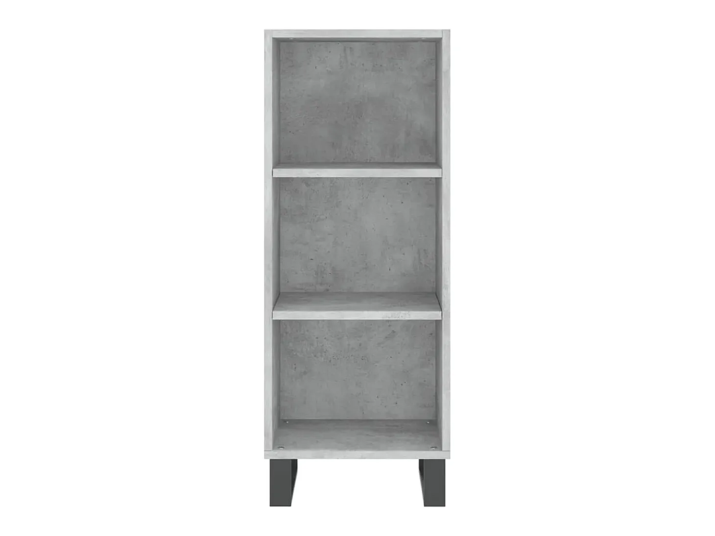Aparador de madera contrachapada gris hormigón 34,5x34x180 cm