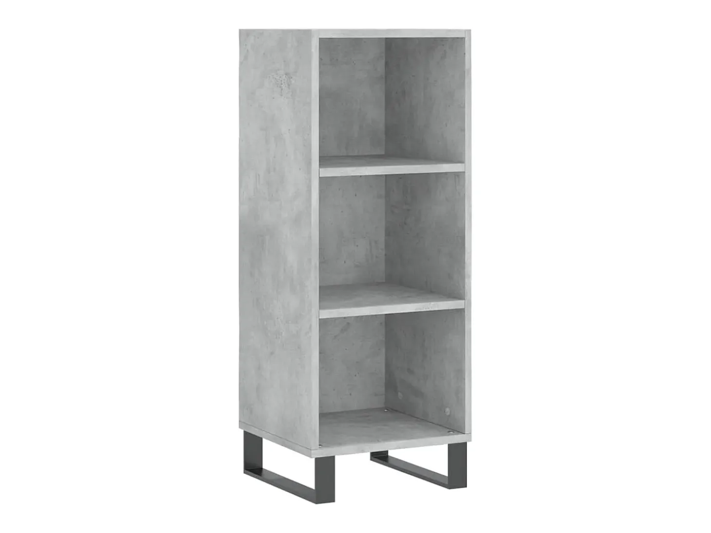Aparador de madera contrachapada gris hormigón 34,5x34x180 cm
