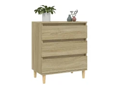 Aparador de madera contrachapada roble Sonoma 60x35x70 cm ES37439