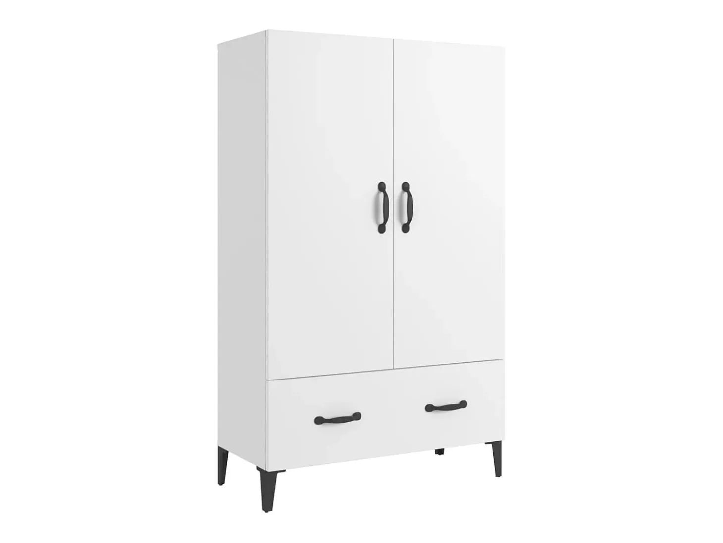 Aparador de madera contrachapada blanco 70x31x115 cm ES96827