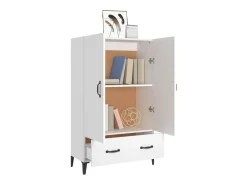 Aparador de madera contrachapada blanco 70x31x115 cm ES96827