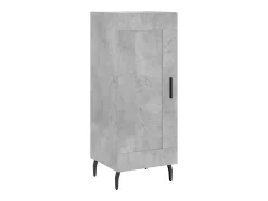 Aparador de madera contrachapada gris hormigón 34,5x34x90 cm