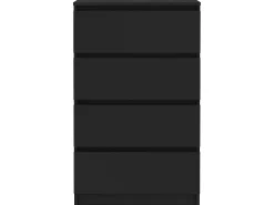 Aparador de madera contrachapada negro 60x35x98,5 cm ES72978