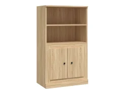 Aparador de madera contrachapada roble Sonoma 60x35,5x103,5 cm ES954520