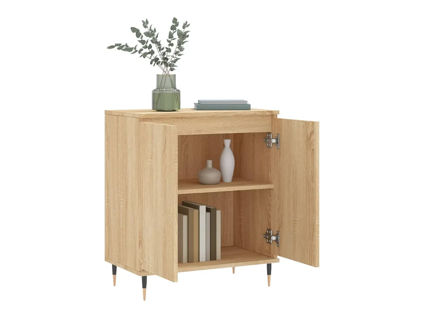 Aparador de madera contrachapada roble Sonoma 60x35x70 cm